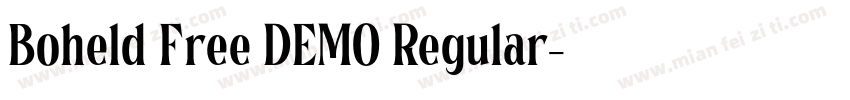Boheld Free DEMO Regular字体转换